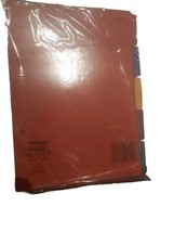 5 Pack File  Dividers, Red, Gold, Green. Purple Blue - $2.53