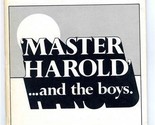 Playbill Master Harold and the Boys 1982 Danny Glover Zakes Mokae Lonny ... - $13.86