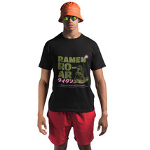 Male Graphic Tees Short Sleeves Crew Neck Ramen Roar Black T-Shirt Size S-4XL - £10.66 GBP