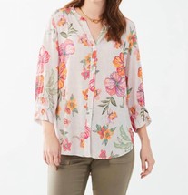 Fdj 3/4 sleeve floral top in Multi - size XL - $38.61