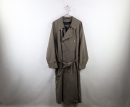 Vtg 90s Chaps Ralph Lauren Mens 44R Belted Microfiber Trench Coat Jacket Green - £85.30 GBP