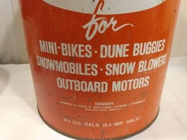 Vintage Metal 6 1/2 Gallon 2 Cycle Mixing Can Bucket Pail Mini Bikes Snowmobiles - £39.92 GBP