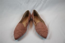 NIBD Journee Collection Casual Pink Flat Faux Suede Pointed Toe 8 M  - $31.34
