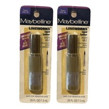 2X Maybelline LINEWORKS Washable Liquid Eyeliner - TAUPE - RARE ORIGINAL... - £36.35 GBP