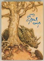 Lost Worlds by William Stout SIGNED Art Trading Card #5 ~ Triceratops Di... - $12.86