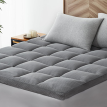 Mattress Topper Thick Matress Pad Bed Cover Pillow Top Fitted Pain Relief Fitted - £43.69 GBP+