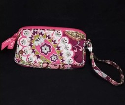 Vera Bradley Very Berry Pink Floral Zip Open Clutch Wristlet EUC - €10,37 EUR