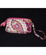 Vera Bradley Very Berry Pink Floral Zip Open Clutch Wristlet EUC - $11.83