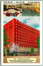 Ambassador Hotel Multiview Advertising Washington DC UNP Unused WB Postcard H13 - £2.18 GBP