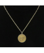 925 Sterling Silver - Vintage Crescent Moon &amp; Star Paperclip Necklace - ... - £50.49 GBP