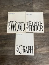 Lot of (3) Vintage Microsoft User Guides Only - Word/Graph/Equation Editor - $14.85