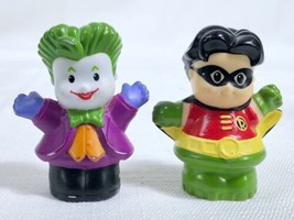 Mattel Little People Dc Comics Robin Joker 2011 Pvc Figures 2-3/4" Tall Chunky - £3.89 GBP
