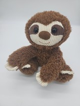 Fiesta Stuffed Animal Brown Sitting Scruffy Sloth 9.5 Inch Plush Kids Toy Animal - $14.84