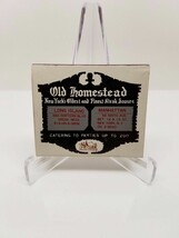 Vintage Matchbook Cover Box OLD HOMESTEAD STEAK HOUSE New York&#39;s Oldest - $131.75 MXN