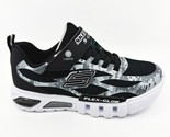 Skechers S Lights Flex Glow Taren Black Gray Kids Boys Size 3 Sneakers - $39.95