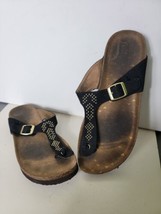 Kohls Womens Black Brown Size 7m Straps - $19.59