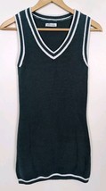 (#35) Hollister Small S Green White Sleeveless Sweater Dress Preppy Y2k - $18.37