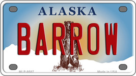 Barrow Alaska State Novelty Mini Metal License Plate Tag - £11.72 GBP