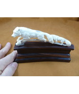 wolf-54) white Wolf pack of 2 wolves shed ANTLER figurine Bali detailed ... - $139.93 CAD