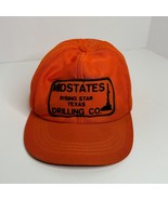 Mid States Drilling Co Rising Star Texas Vintage Orange Mesh Cap Trucker... - $32.24 CAD