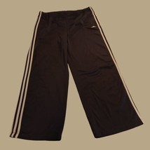 Adidas Men&#39;s Black 3 Gold Side Stripes Knit Sweatpants Sz XL Logo Drawstring  - £26.12 GBP
