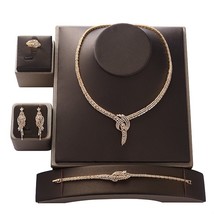 Endy zirconia luxury women wedding party bridal necklace earrings ring and bracelet set thumb200