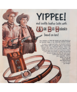 1953 Hickok Leather Belts Advertisement Wild Bill Guy Madison Andy Devin... - $29.99