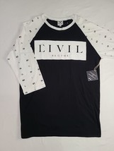 Civil Regime Shirt Unisex Sz XL Black White Cotton Pullover Half Sleeve ... - £17.03 GBP