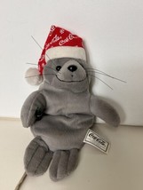 Vintage Coca Cola Plush Gray Seal Coke Plushie Bean Bag 1990s 1997 Chris... - $15.98