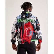 JEAN MICHAEL BASQUIAT x MEMBERS ONLY Black ALL OVER Print Men Jacket Art... - $49.49