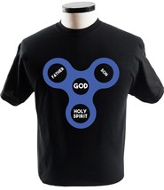 Funny Fidget Spinner Holy Trinity Christian T Shirt Religion T-Shirts - £13.50 GBP+