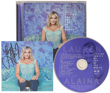 Primary image for Lauren Alaina Signed  2021 "Sitting Pretty On Top Of The World" 4x4 Art Card Ins