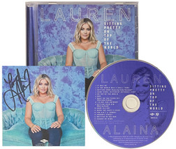 Lauren Alaina Signed  2021 &quot;Sitting Pretty On Top Of The World&quot; 4x4 Art ... - $94.95