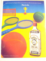 1983 Color Ad Bombay&#39;s Dry Gin Play To Win - $7.99