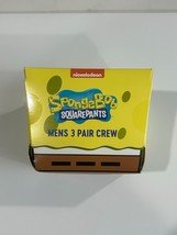 Spongebob Squarepants Gift Box 3 Pairs of Socks Shoe Size 8-12  Bioworld - £5.42 GBP