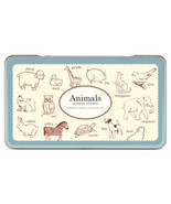 Cavallini Animals Assorted Rubber Stamps With Ink Pad Sheep Duck Giraffe... - $33.99