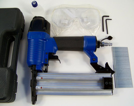Professional Air Nail Gun Tool Kit With Case And Nails Upto 2&quot; Brad Nailer 18 Ga - £29.92 GBP