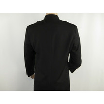 Men Apollo King Banded Collarless suit Mandarin Military Style 5button K1 Black image 10