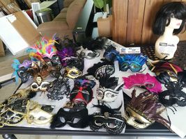 Halloween dress up Mask Adult Women&#39;s Masquerade Costume accessory pick - £5.59 GBP
