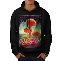 Wellcoda Pixelated Dreams Mens Hoodie, Mushroom Casual Hooded Sweatshirt - £25.57 GBP+