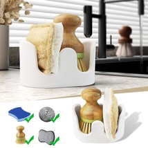 Double Sponge Holder, 2 Slot Diatomite Stone Sponge Holder, Absorbent Sp... - $47.99