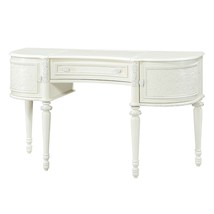 Dorothy Vanity Desk &amp; Mirror, Ivory Finish - $756.00
