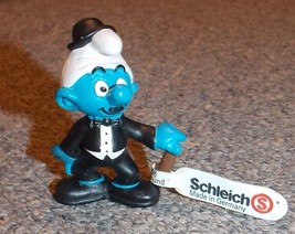 2008 Peyo Schleich Charlie Chaplin Movie Actor Smurf Figure Toy New With Tag - £15.97 GBP