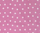 Flannel White Polka Dots on Pink Cotton Flannel Fabric Print by the Yard... - £7.05 GBP