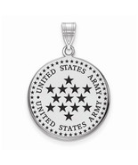 Sterling Silver Large United States Army Epoxied Disc Pendant - $130.99 CAD