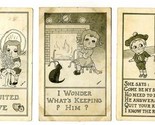 3 Artist Signed H Horina Postcards 1911 Big Eyed Children  - $10.89