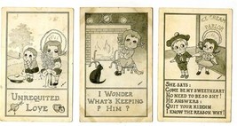 3 Artist Signed H Horina Postcards 1911 Big Eyed Children  - £8.70 GBP
