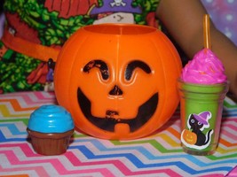 18&quot; Doll Halloween Bucket Cupcake Drink Lot K fits Our Generation American Girl - £10.31 GBP