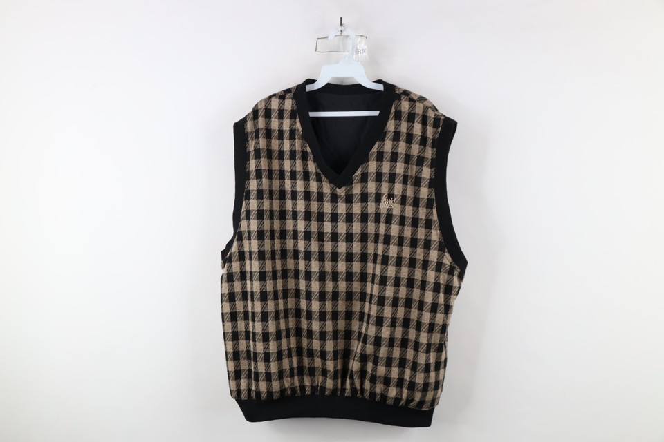 Vintage 90s Mens Size XL Wild Dunes Golf Course Reversible Vest Jacket P... - $37.83