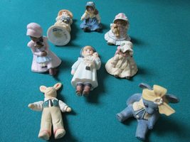8 JAN HAGARA Porcelain Mini Dolls 2/3&quot; New in Compatible with Box LOT - $146.01